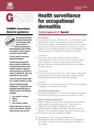 Health surveillance for occupational dermatitis