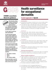 Health surveillance for occupational dermatitis