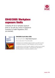 Workplace exposure limits. Containing the list of workplace exposure limits for use with the Control of Substances Hazardous to Health Regulations 2002 (as amended). 4th edition