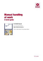 Manual handling at work - a brief guide