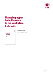 Managing upper limb disorders in the workplace - a brief guide