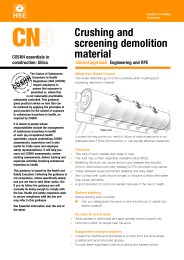 Crushing and screening demolition material