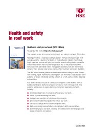 Health and safety in roof work. 5th edition