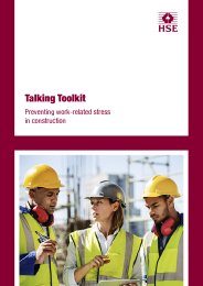 Talking toolkit - preventing work-related stress in construction