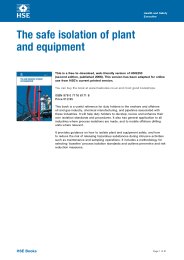Safe isolation of plant and equipment. 2nd edition
