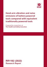 Hand-arm vibration and noise emissions of battery powered tools compared with equivalent traditionally powered tools