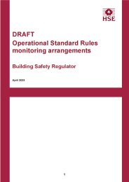 DRAFT - Operational standards rules monitoring arrangements. Building ...