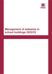 Management of asbestos in school buildings 2022/23