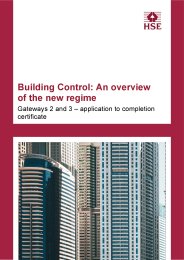 Building control: an overview of the new regime. Gateways 2 and 3 - application to completion certificate