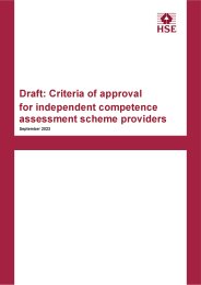 Draft: Criteria of approval for independent competence assessment scheme providers