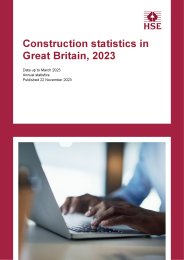 Construction statistics in Great Britain, 2023