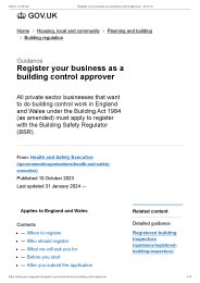Register your business as a building control approver