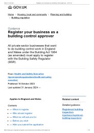 Register your business as a building control approver - The ...