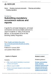 Submitting mandatory occurrence notices and reports