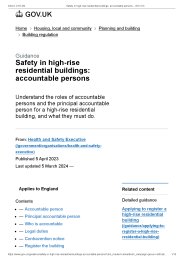 Safety in high-rise residential buildings: accountable persons
