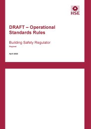 DRAFT - Operational standards rules. Building safety regulator. England ...