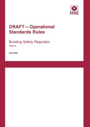 DRAFT - Operational standards rules. Building safety regulator. England. April 2023. Version 2