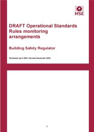 DRAFT - Operational standards rules monitoring arrangements. Building safety regulator. Version 2