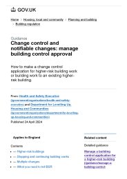 Change control and notifiable changes: manage building control approval