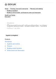 Operational standards rules