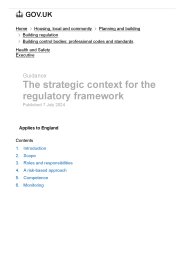 Strategic context for the regulatory framework