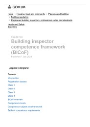 Building inspector competence framework (BICoF)