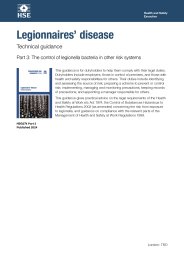 Legionnaires' disease: technical guidance. Part 3: the control of legionella bacteria in other risk systems. 2nd edition