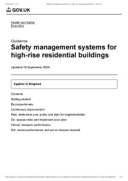 Safety management systems for high-rise residential buildings