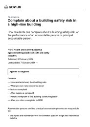 Complain about a building safety risk in a high-rise building