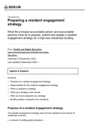 Preparing a resident engagement strategy