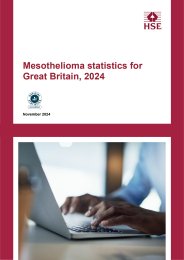 Mesothelioma statistics for Great Britain, 2024