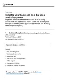 Register your business as a building control approver