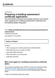 Preparing a building assessment certificate application