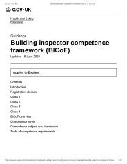 Building inspector competence framework (BICoF)