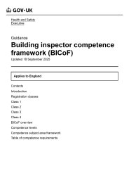 Building inspector competence framework (BICoF)