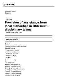 Provision of assistance from local authorities in BSR multi-disciplinary teams