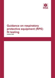 Guidance on respiratory protective equipment (RPE) fit testing