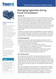 Managing legionella during COVID-19 lockdown