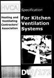 Specification for kitchen ventilation systems