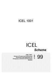 ICEL scheme 1001:1999. Scheme of product and authenticated photometric data registration for emergency luminaires and conversion modules