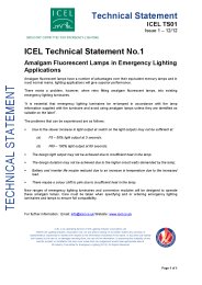 Amalgam fluorescent lamps in emergency lighting applications