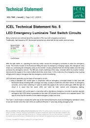 LED emergency luminaire test switch circuits
