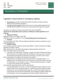 Legislative requirements for emergency lighting system