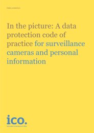 In the picture: a data protection code of practice for surveillance cameras and personal information. Version 1.2