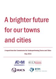 Brighter future for our towns and cities