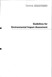 Guidelines for environmental impact assessment - The Construction ...