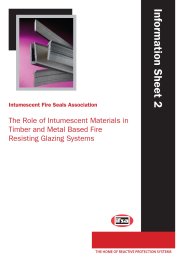 Role of intumescent materials in timber and metal based fire resisting glazing systems