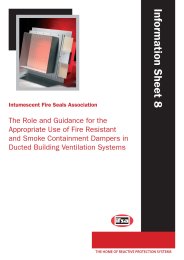 Role and guidance for the appropriate use of fire resistant and smoke containment dampers in ducted building ventilation systems