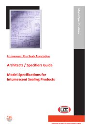 Architects/Specifiers guide: Model specifications for intumescent sealing products