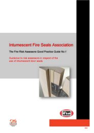 Guidance to risk assessors in respect of the use of intumescent door seals
